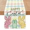 Buffalo Plaid Rabbit Bunny Happy Easter Table Runner, Easter Decorations, 13x72 Inch Check Stripes Kitchen Table Decor, Spring Kitchen Dining Table Decoration for Home Party Decor